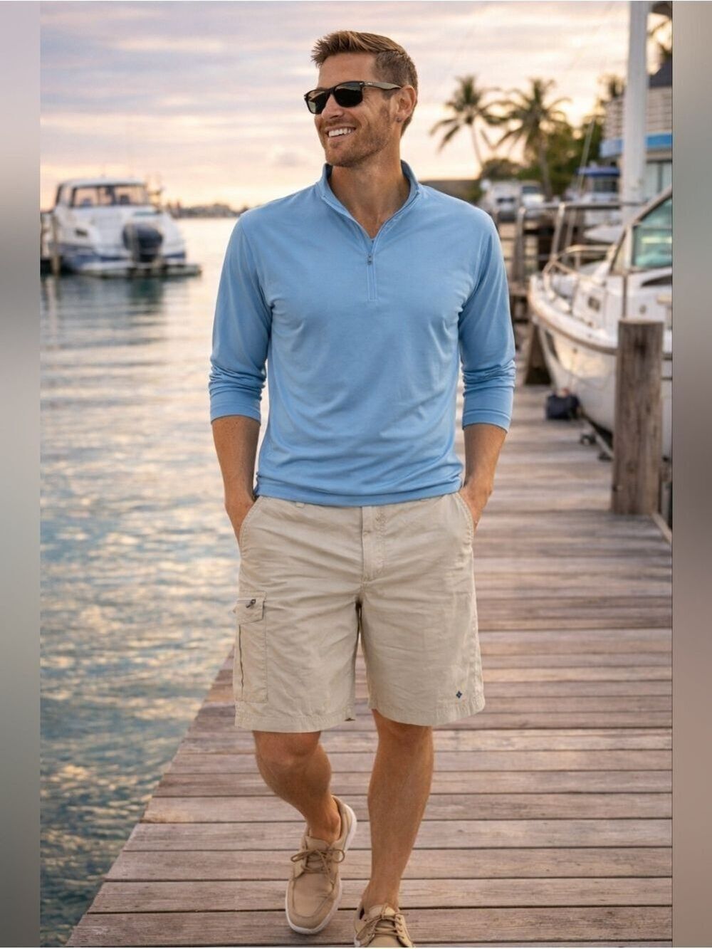 Columbia PFG Omni-Shade Shorts Men’s 42 10” Inseam Khaki Fishing Outdoor Perform